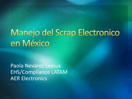 Manejo del Scrap Electronico en México