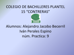 COLEGIO DE BACHILLERES PLANTEL 15 *CONTRERAS