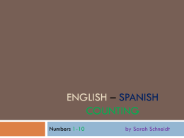 ENGLish * Spanish Counting