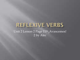 Reflexive Verbs - Spanish 2 Final Exam Review