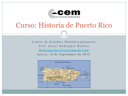 Curso de Historia de Puerto Rico Fall 2015