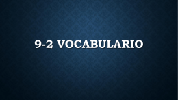 9-2 Vocabulario Mandar invitaciones - Hurlbert-CHS