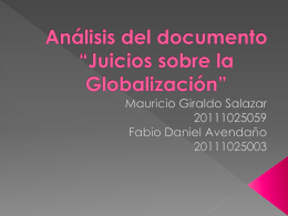 Análisis del documento “Juicios sobre la Globalización”