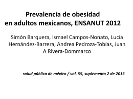 Prevalencia de obesidad ENSANUT 2012