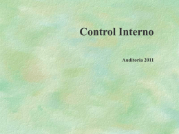Control Interno Auditoria 2011