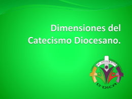 Dimensiones del Catecismo Diocesano.