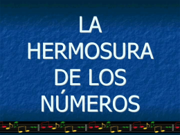 LA HERMOSURA DE LOS NÚMEROS