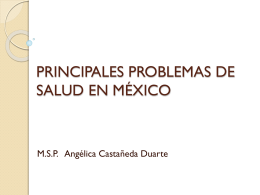 PRINCIPALES PROBLEMAS DE SALUD EN MÉXICO