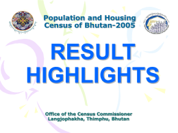 Population and Housing Census of Bhutan 2005