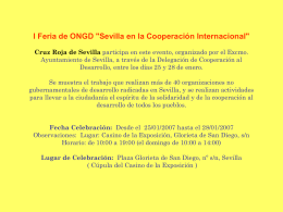 I Feria de ONGD `Sevilla en la Cooperación