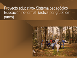 Sistema Pedagógico- Proyecto educativo