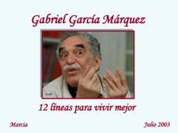 12 líneas para vivir de Gabriel García Márquez -