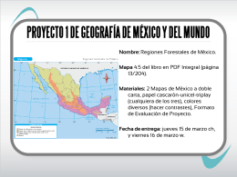 PROYECTO 1 DE GEOGRAFÍA DE MÉXICO Y DEL MUNDO