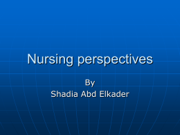 Nursing perspectives