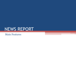 NEWS REPORT
