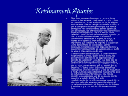 Krishnamurti.Apuntes