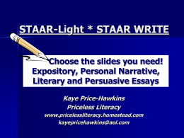STAAR Writing Expository