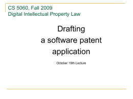 Drafting a software patent application