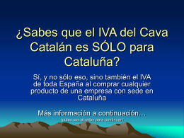 ¿Sabes que el IVA del Cava Catalán es SÓLO para