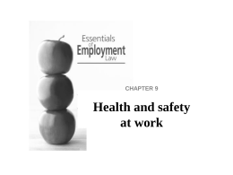 Health and Safety at Work - Chartered Institute of