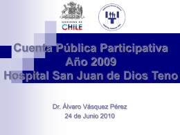 Cuenta Pública Participativa Año 2007 Hospital