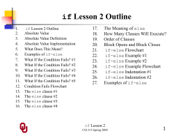 CS1313 if Lesson 2