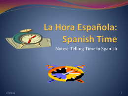 La Hora Española: Spanish Time