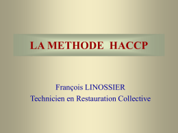 LA METHODE HACCP