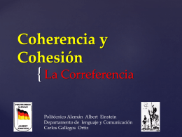 Coherencia y Cohesión - Politécnico Alemán Albert