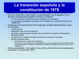 La transición española y la constitución de 1978