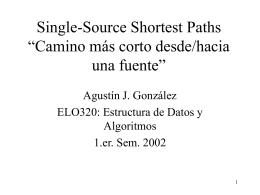 Single-Source Shortest Paths “ Camino más corto