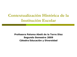 Contextualización Histórica de la Institución