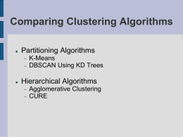 Comparing Clustering Algorithms
