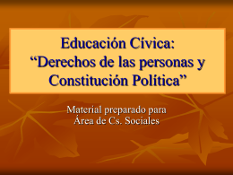 Educación Cívica: “Derechos de las personas y
