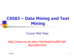 Data Mining: introduction - University of Illinois