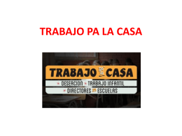 TRABAJO PA LA CASA - Clase de Historia