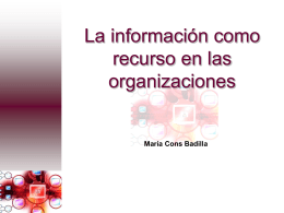 La información como recurso en las organizaciones
