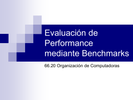 Evaluación de Performance mediante Benchmarks