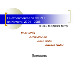 La experimentación del PEL en Navarra: 2004