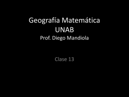 Geografía Matemática Prof. Diego Mandiola