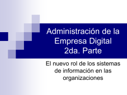 Administración de la Empresa Digital 2da. Parte