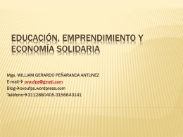 Educación, Emprendimiento y Economía Solidaria
