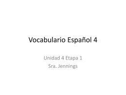 Vocabulario Español 4 - Neshaminy School District
