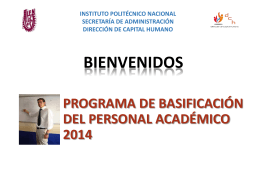 PROGRAMA DE BASIFICACIÓN 2014