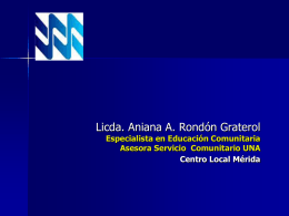 Diapositiva 1 - UNA - Centro Local Mérida