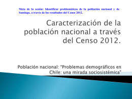 Problemas demográficos en Chile: una mirada