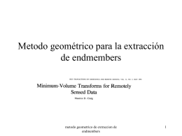 Metodo geométrico para la extracción de endmembers