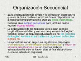 Organización Secuencial