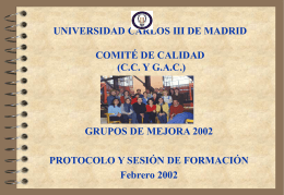 UNIVERSIDAD CARLOS III DE MADRID COMITÉ DE CALIDAD