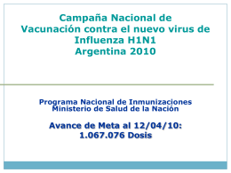 Registro de avances semana 1 de campaña Argentina